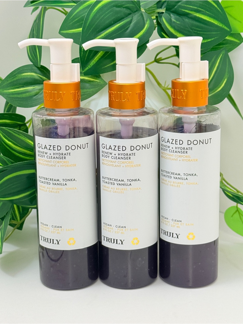 Truly Glazed Donut Renew + Hydrate Body Cleanser 8 Oz — Buttercream Tonka (x3)